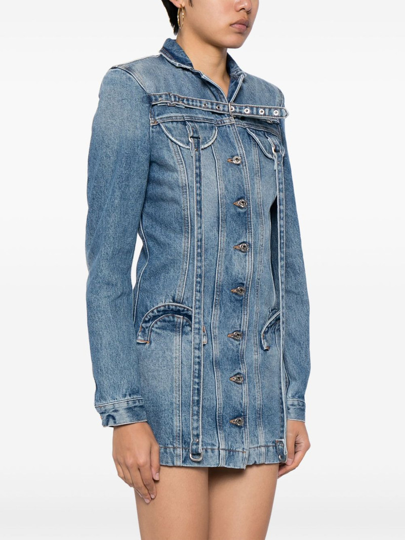 long-sleeve denim minidress 3