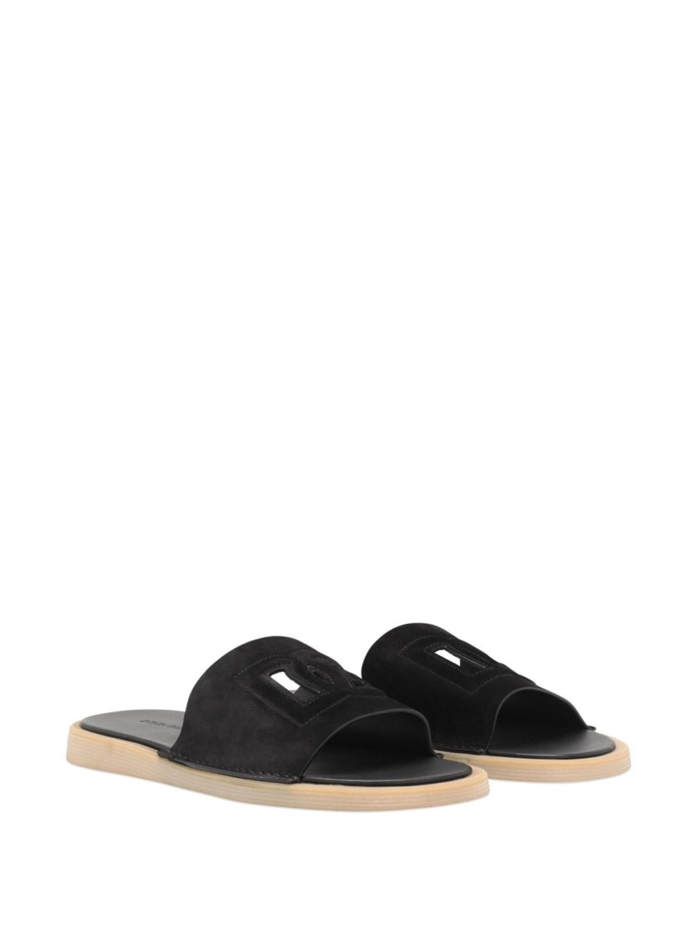 DG cut-out suede slides - 2