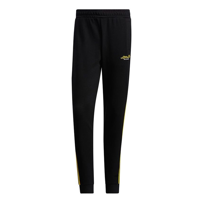 adidas neo M Fav Knt Tp 1 Casual Sports Bundle Feet Long Pants Black GP5674 - 1