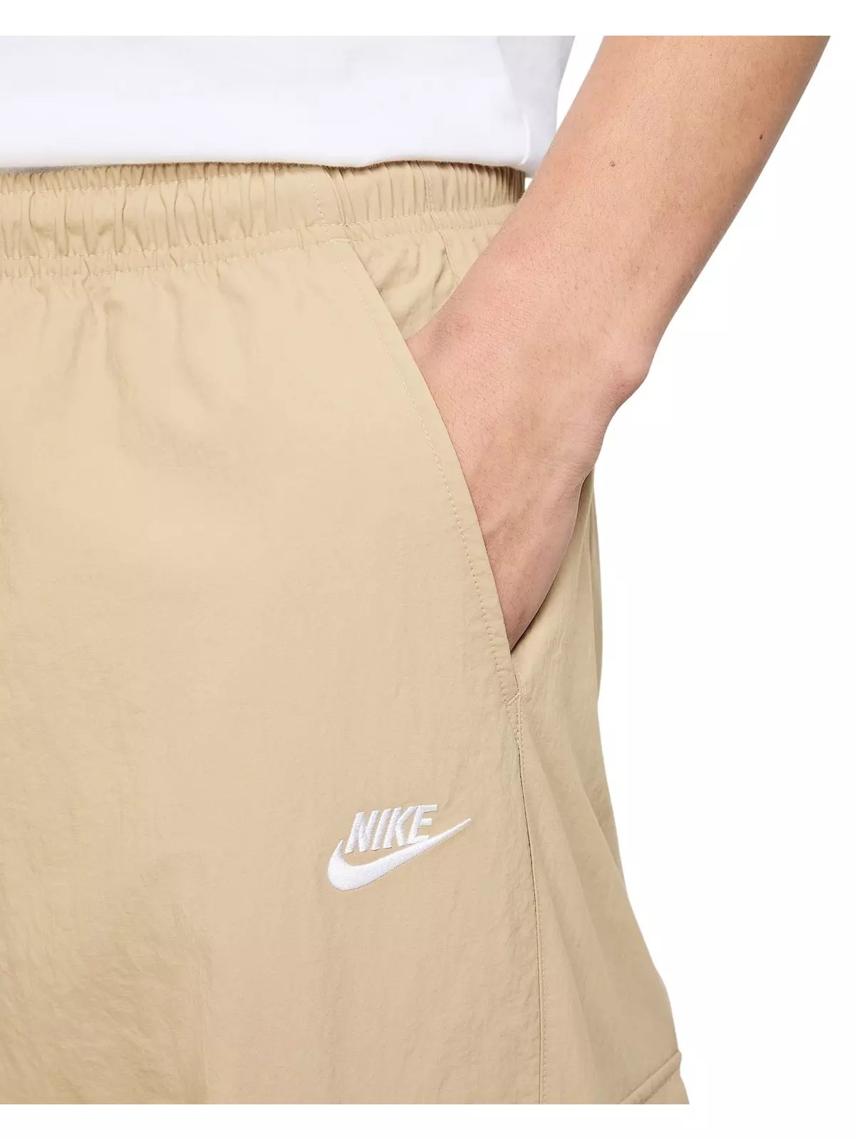 Men's Club Woven Cargo Parachute Pants -Beige - 4