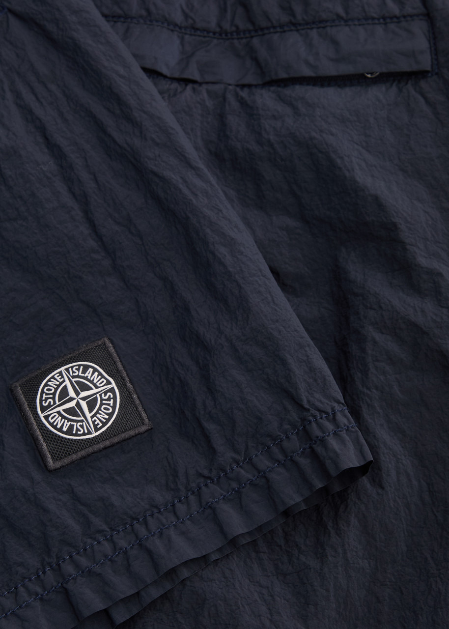 Stone Island Logo Crinkled Nylon Swim Shorts - 5