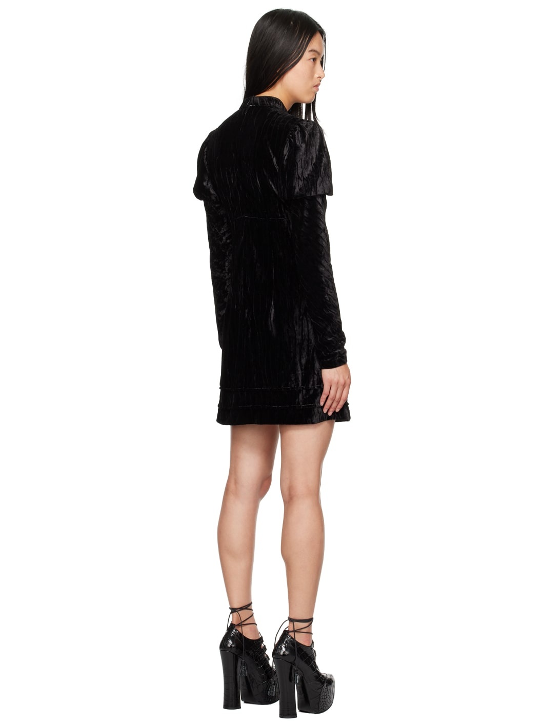 Black Cream Lace Minidress - 3