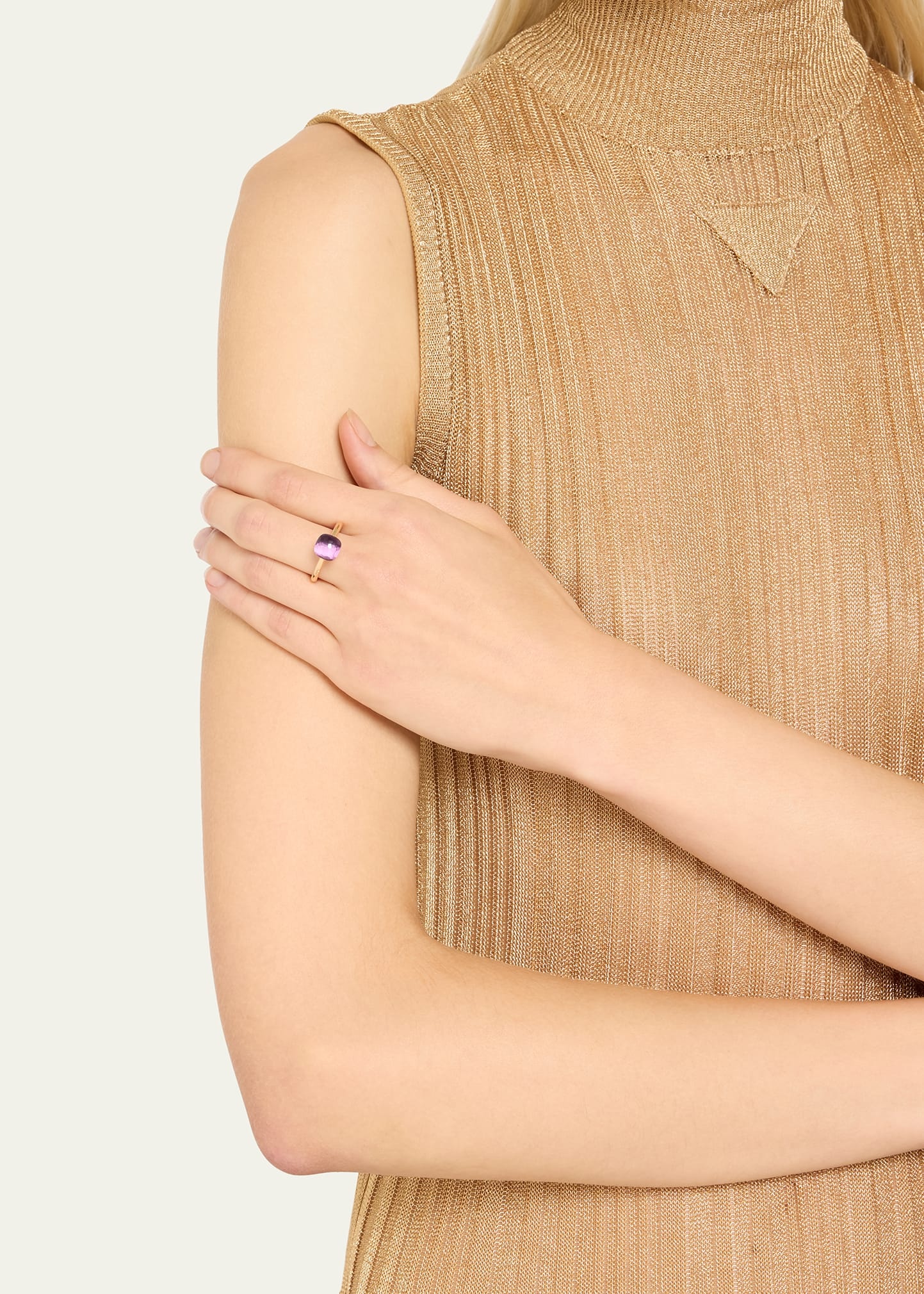 18K Rose Gold Nudo Petit Amethyst Ring - 2