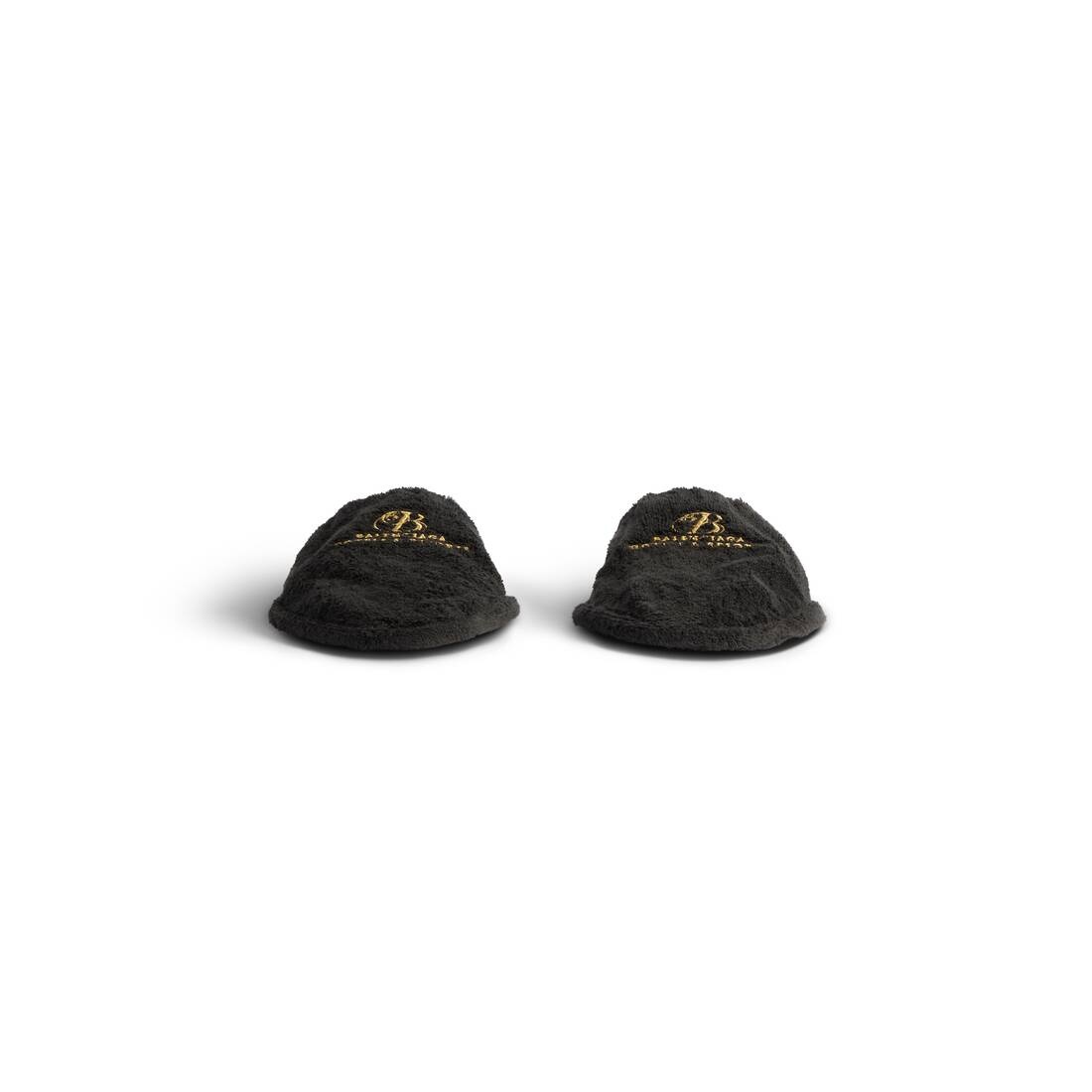 Men's Hotel Flat Mule  in Black/gold - 3
