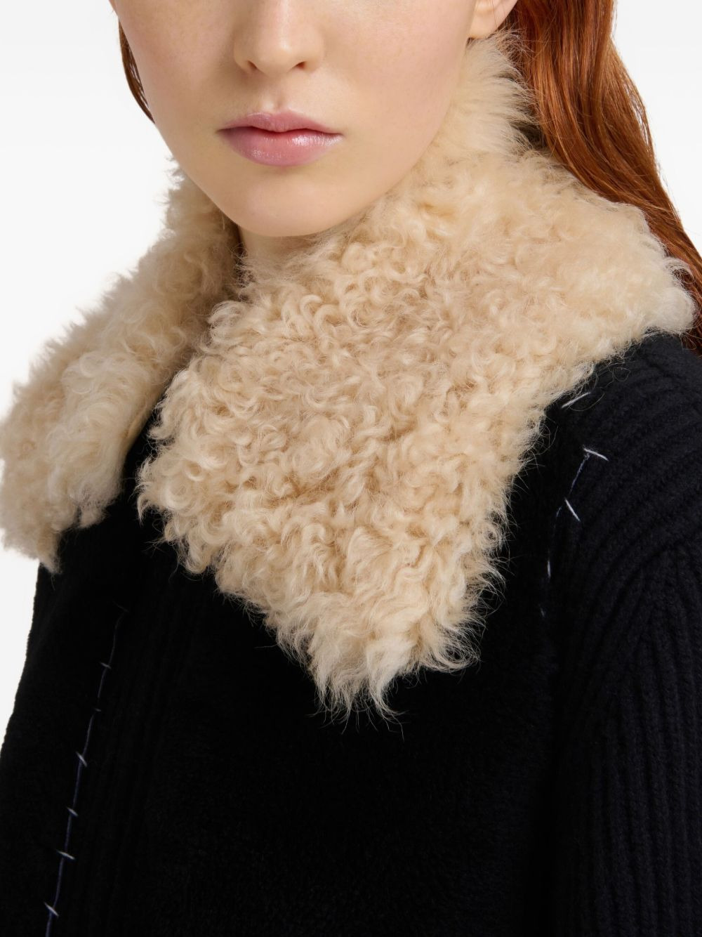 fur-collared zip jacket - 5
