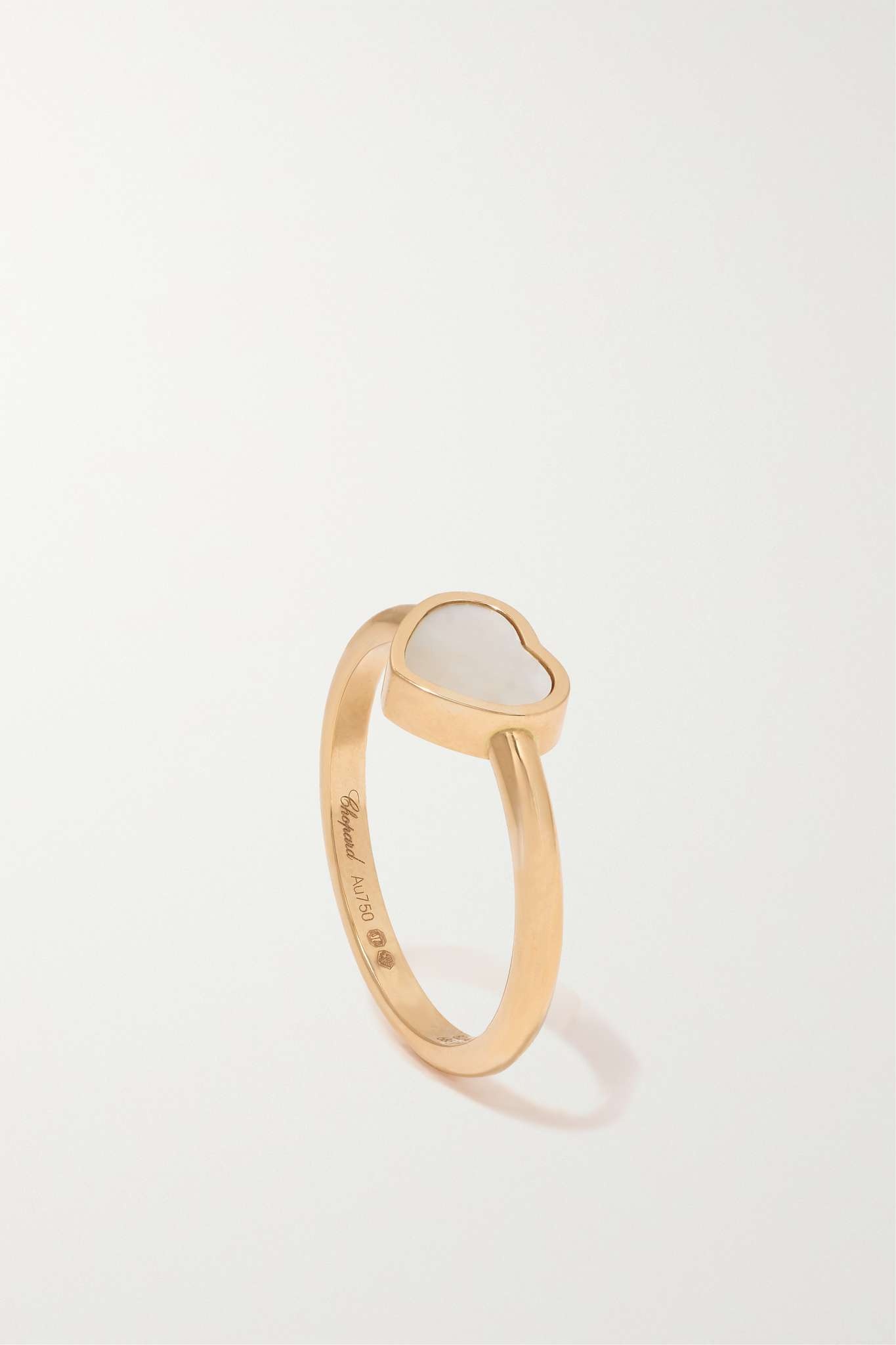 My Happy Hearts 18-karat rose gold mother-of-pearl ring - 5