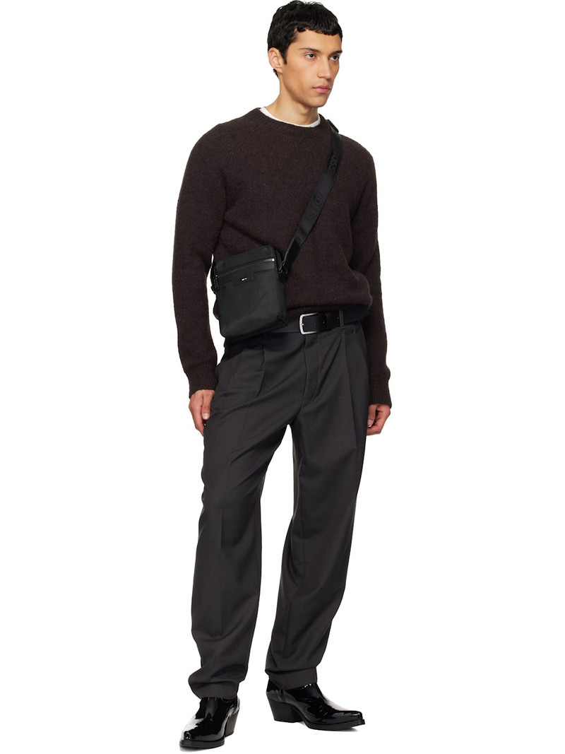 Black Signature Trim Structured Reporter Bag 4