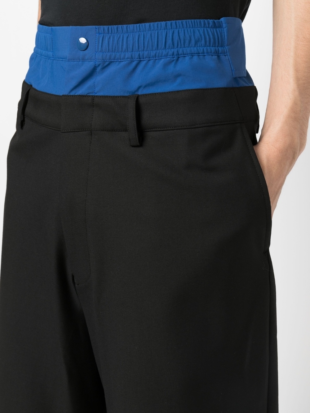 layered-design knee-length shorts - 5