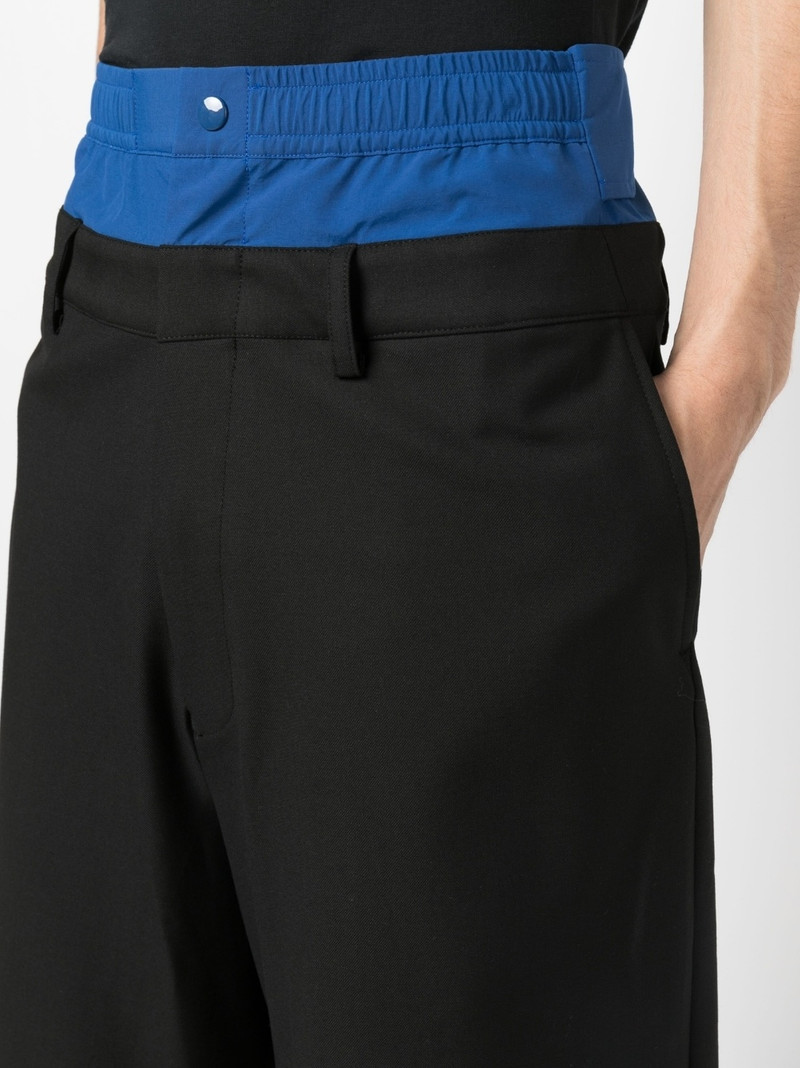 layered-design knee-length shorts 5