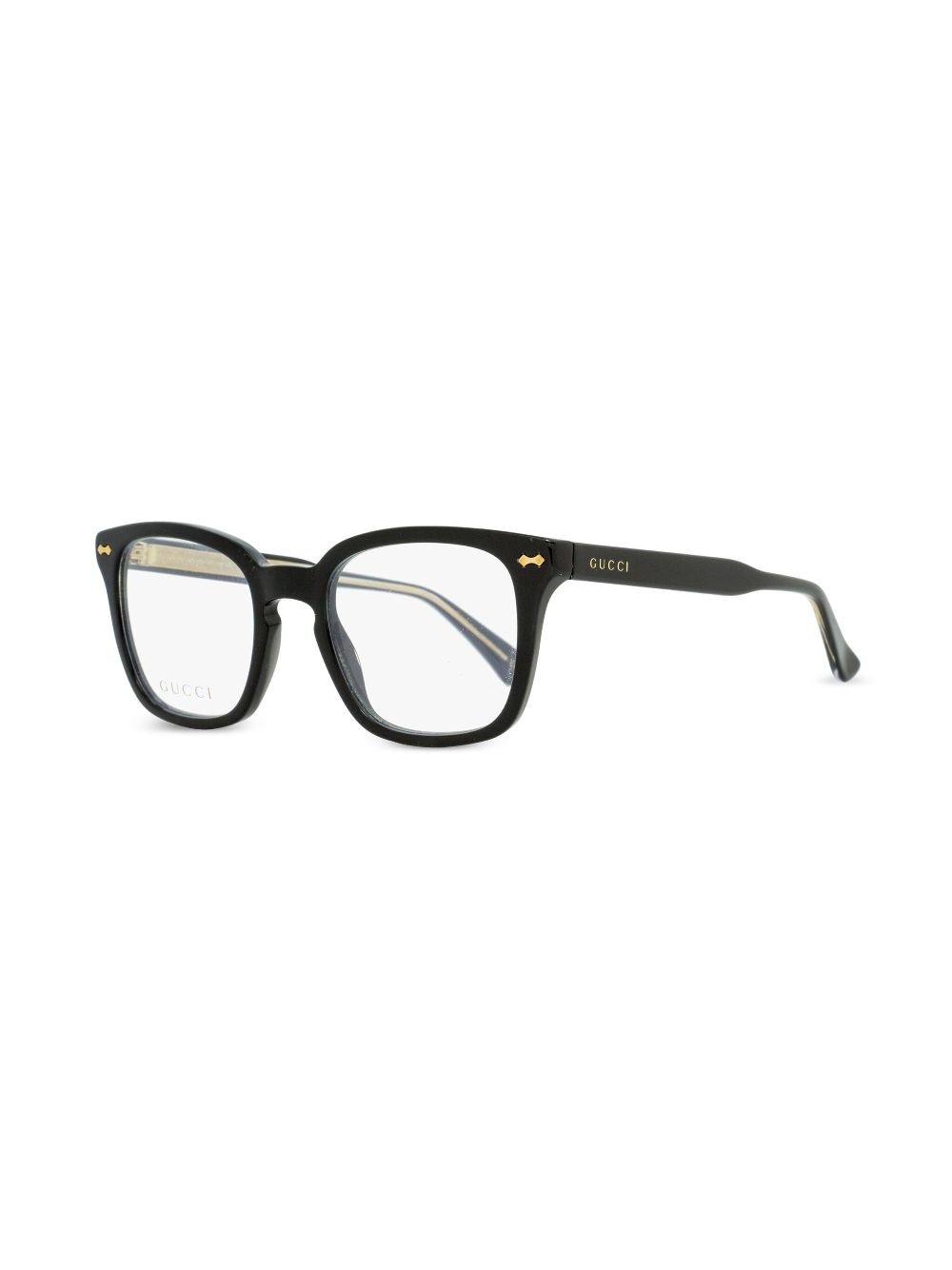 square-frame logo-embossed glasses - 2
