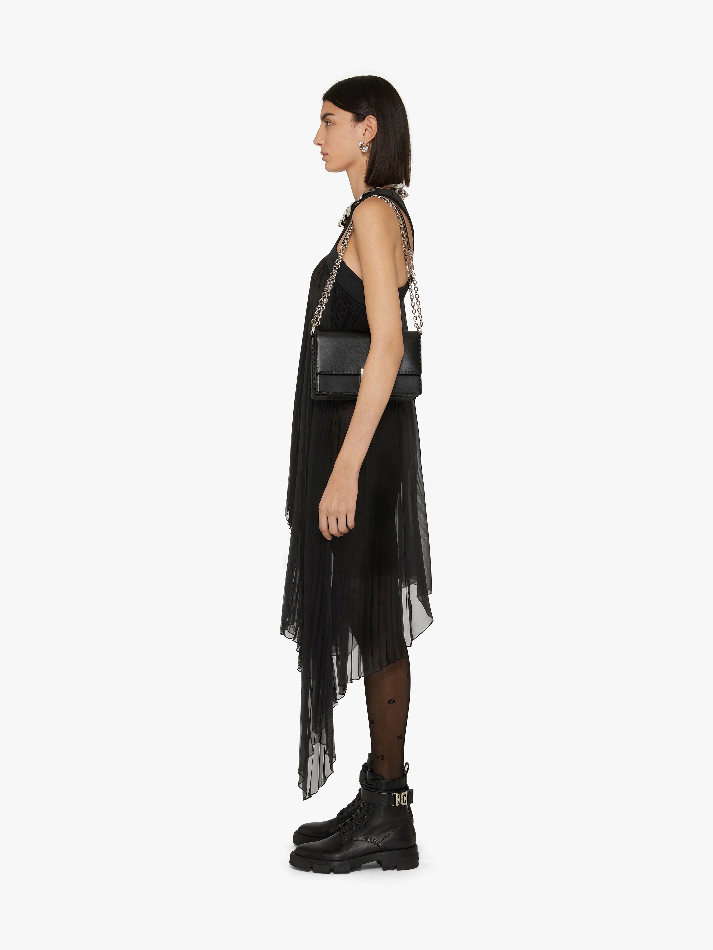 ASYMMETRIC PLEATED DRESS - 3