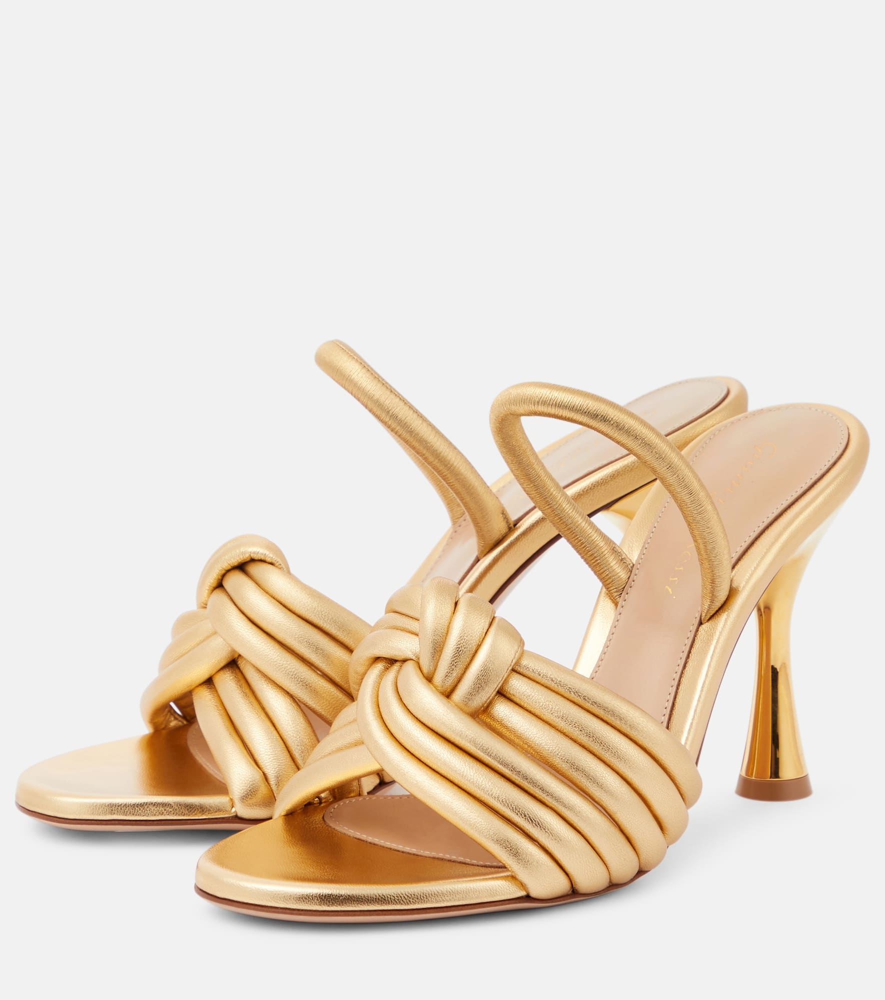 Ottavia metallic leather sandals - 5