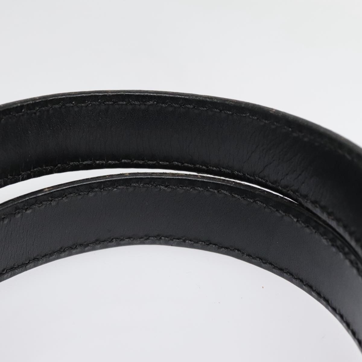 CELINE Macadam Canvas Hand Bag Pvc Leather Black Gold - 9