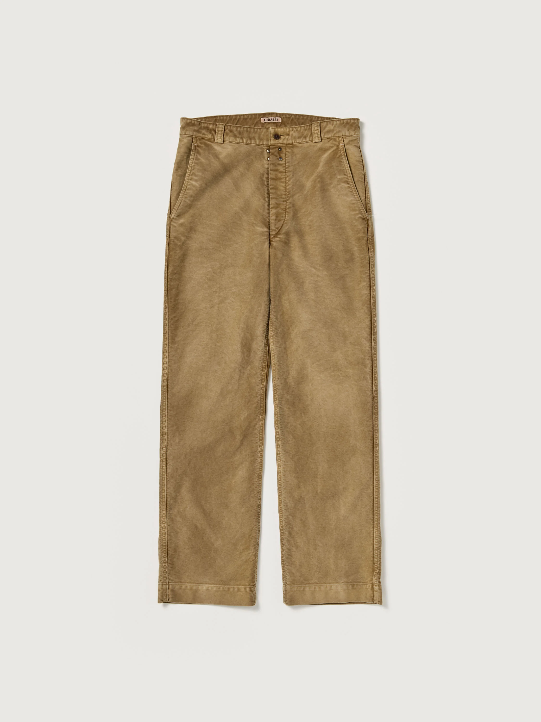 GARMENT-DYED ORGANIC COTTON HEAVY MOLESKIN PANTS - 1