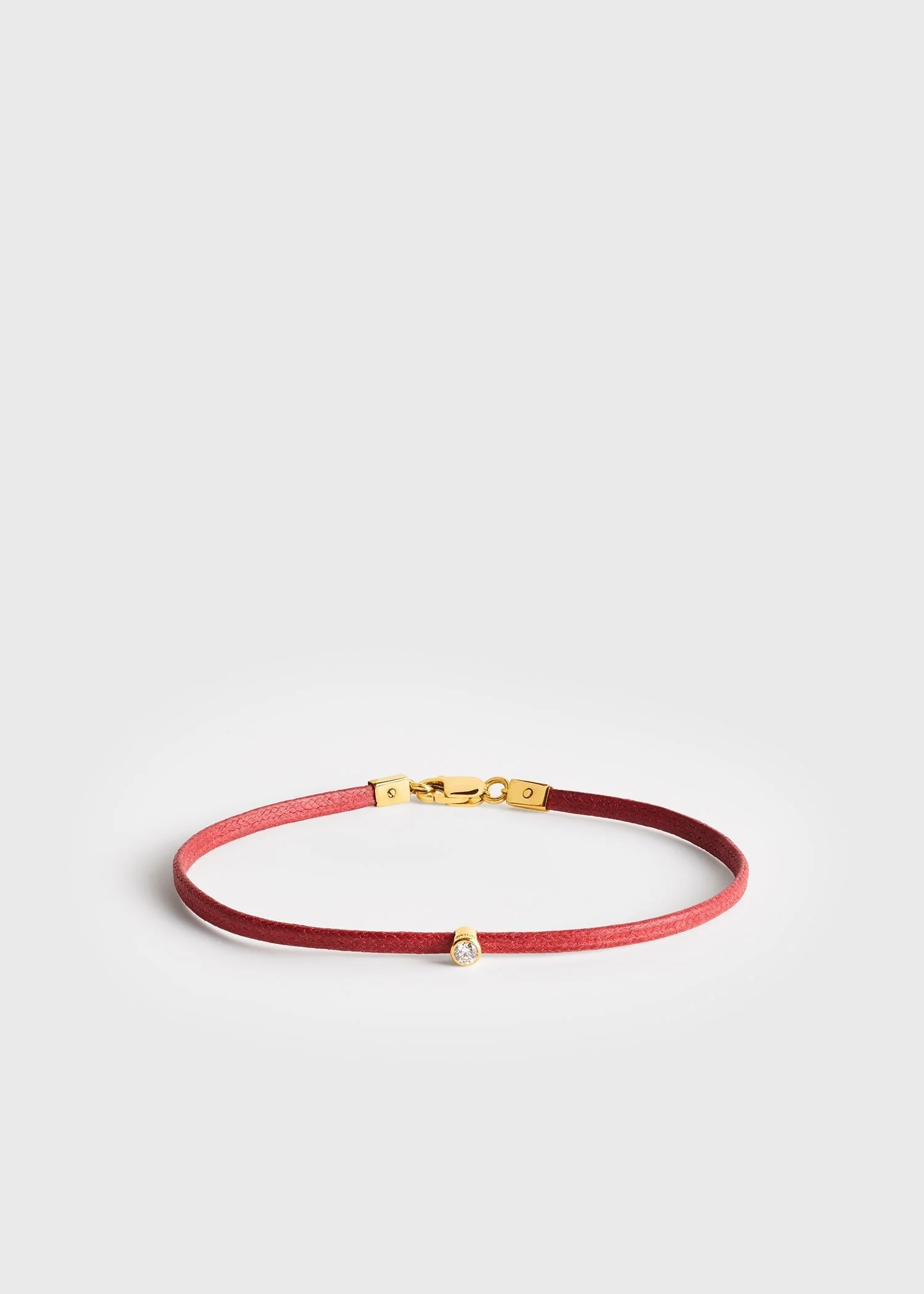 Mini diamond bracelet red/gold - 1