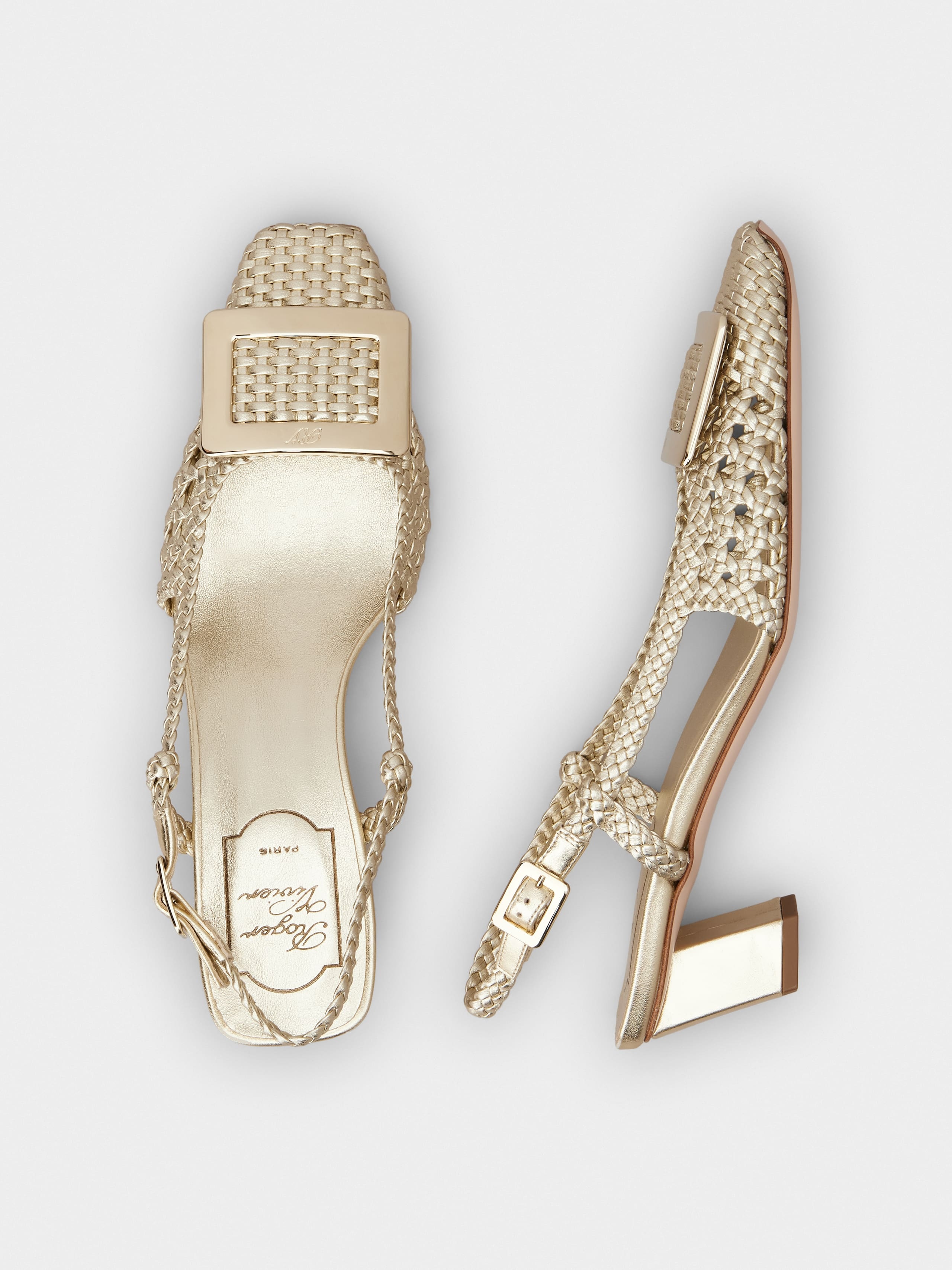 Belle Vivier Slingback Pumps in leather - 4