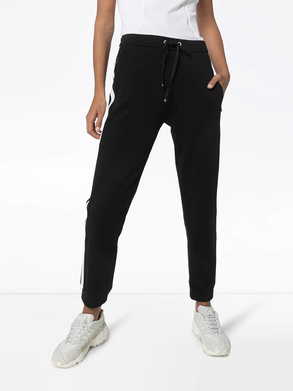 drawstring waist track pants - 3