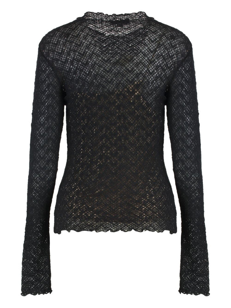 Vince long-sleeved diamond-lace top outlook