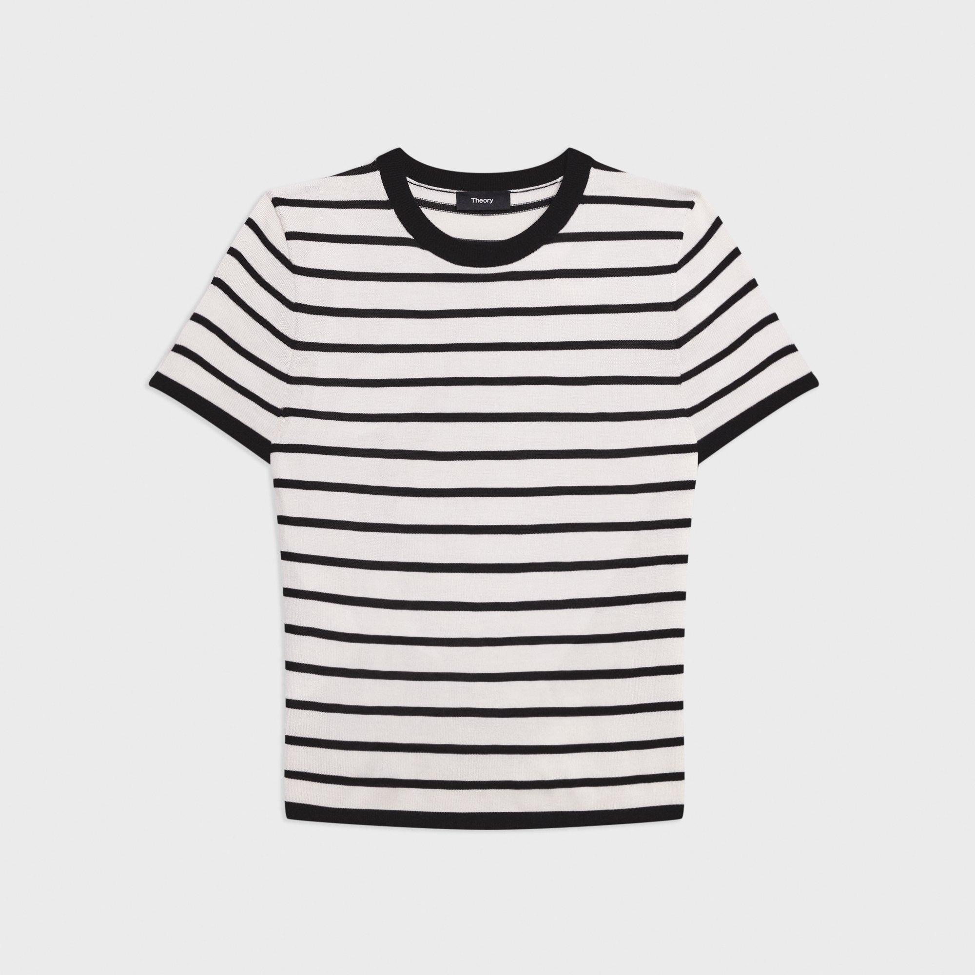 Slim Tee in Wool-Viscose - 1