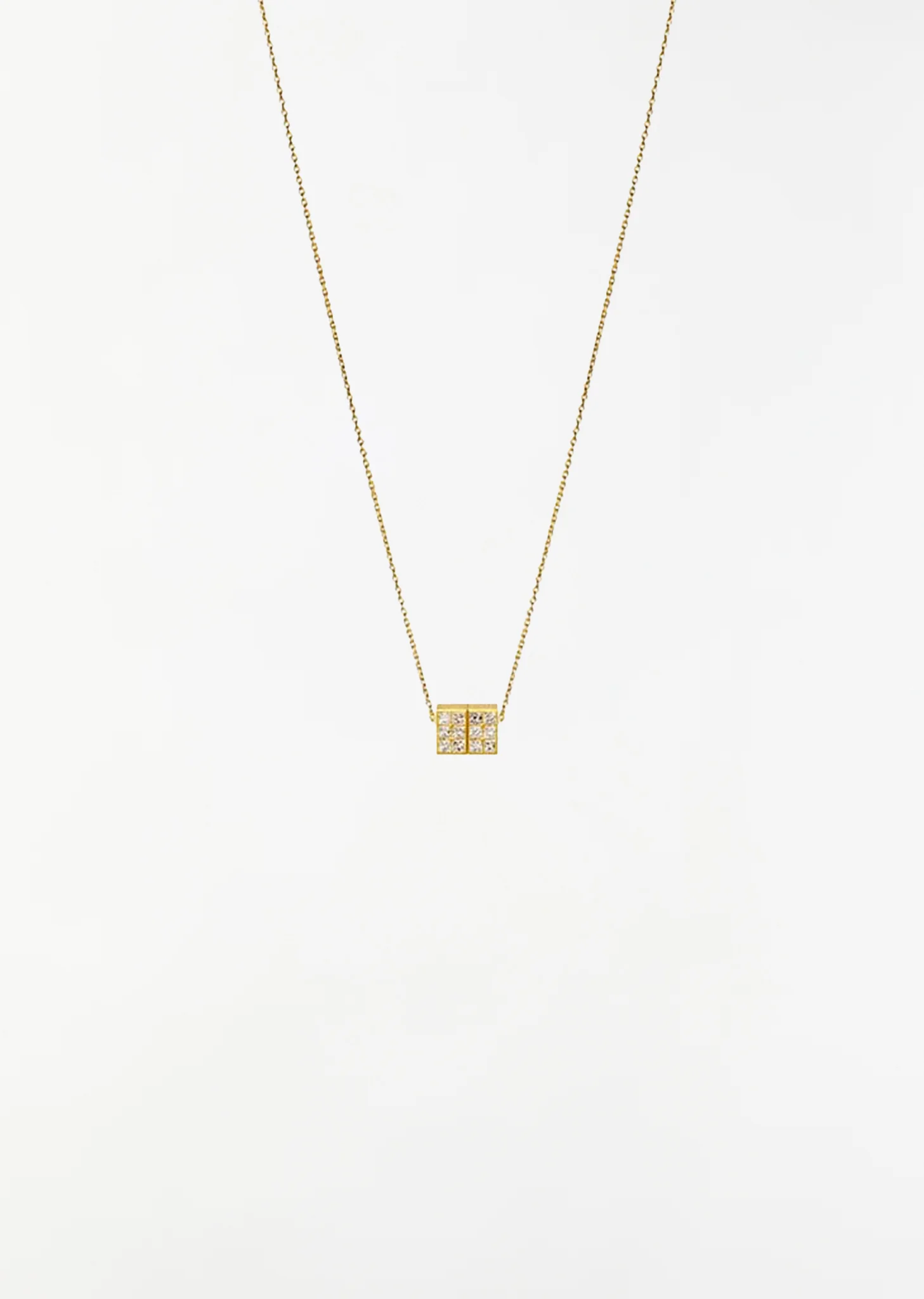 Diamond Cube Necklace - 1