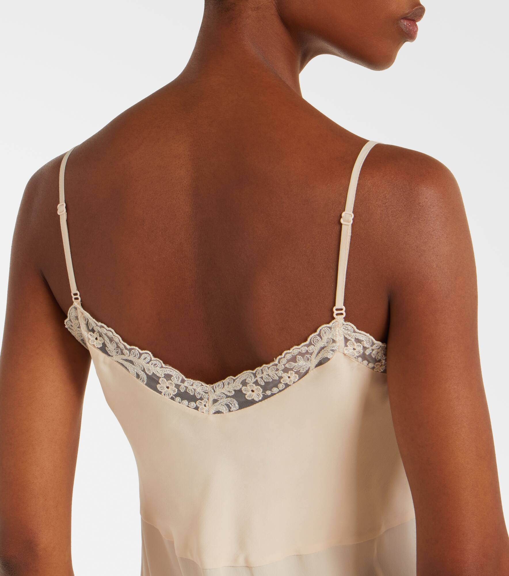 Crêpe de chine slip dress - 6
