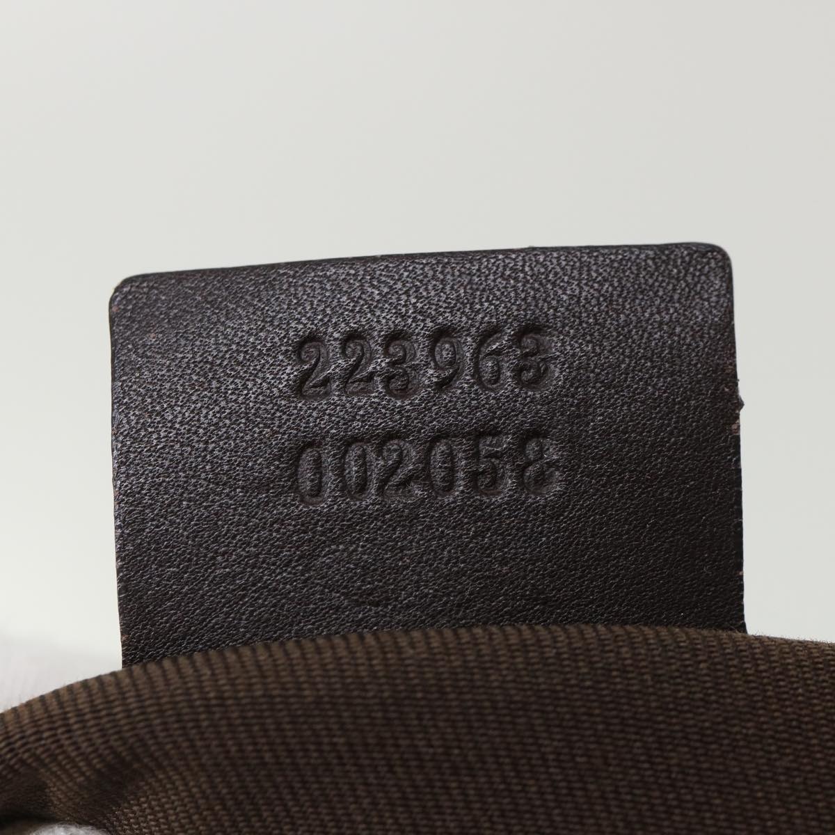 GUCCI GG Canvas Tote Bag Coated Canvas Beige Dark Brown - 12