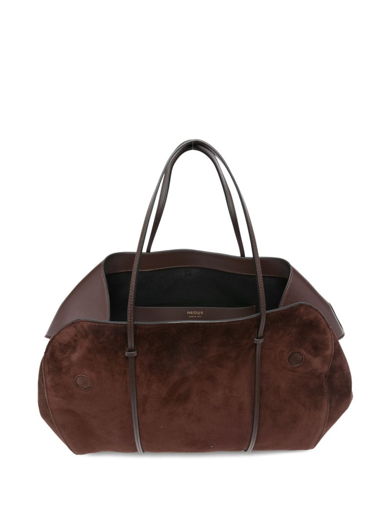 leather-trimmed suede shoulder bag 5