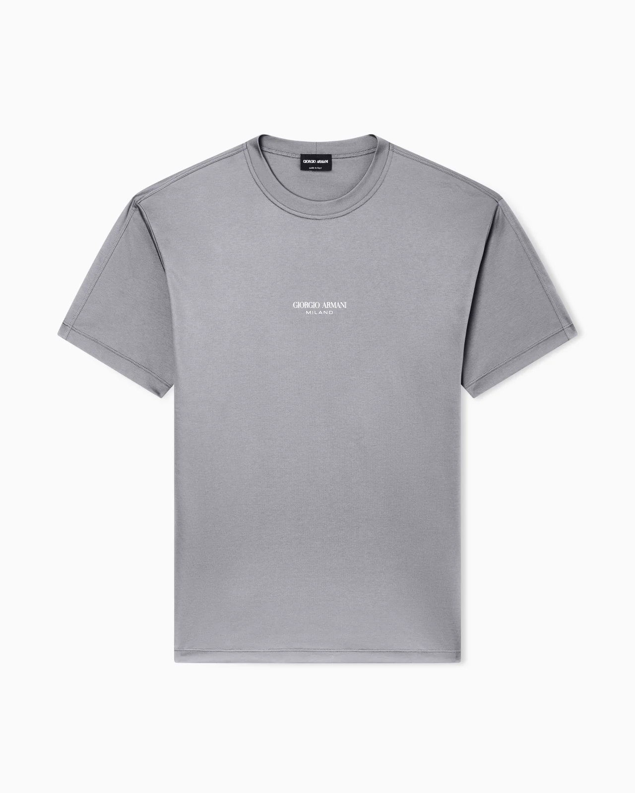 COTTON INTERLOCK CREW-NECK T-SHIRT - 1
