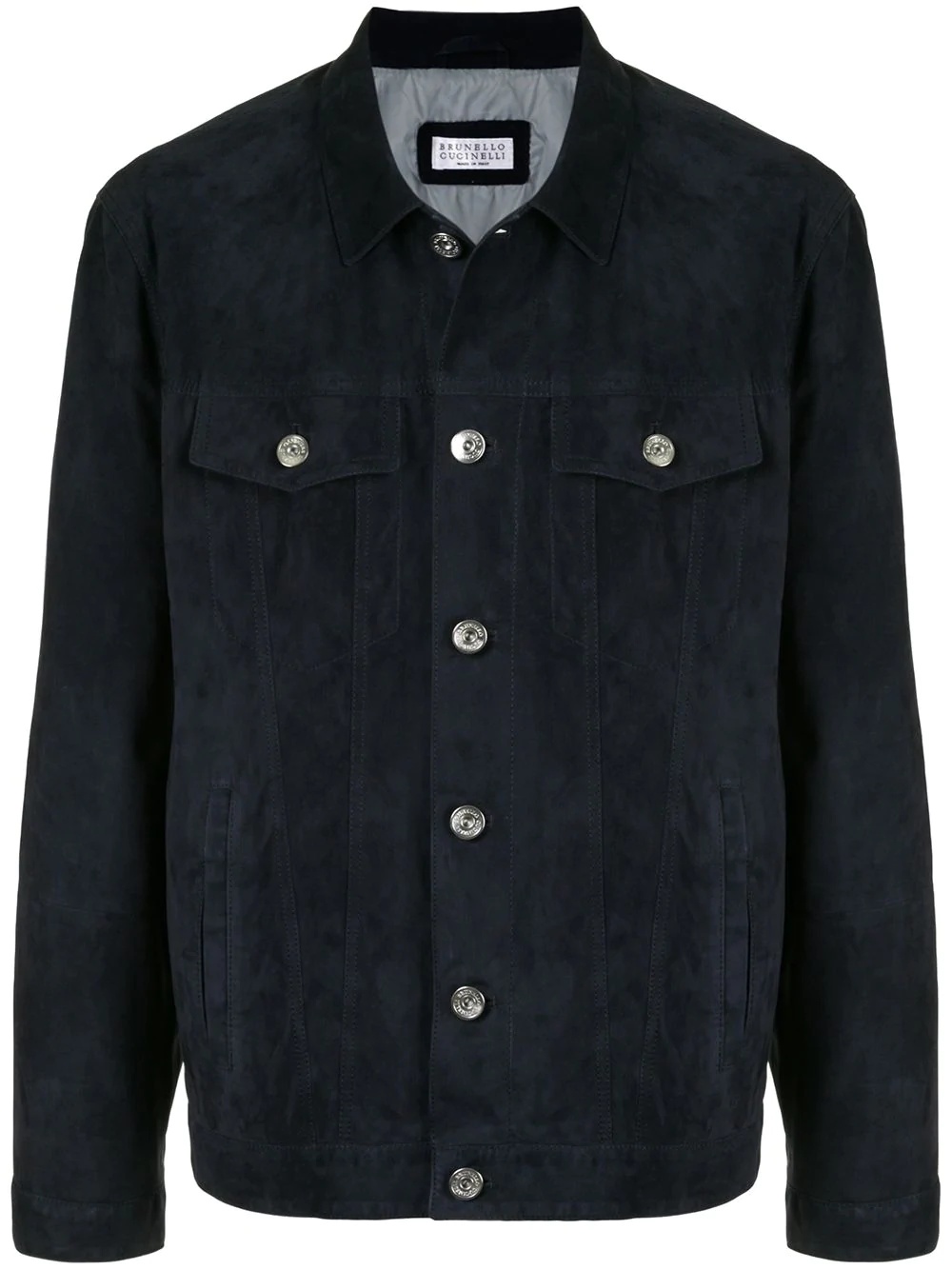 suede buttoned jacket - 1