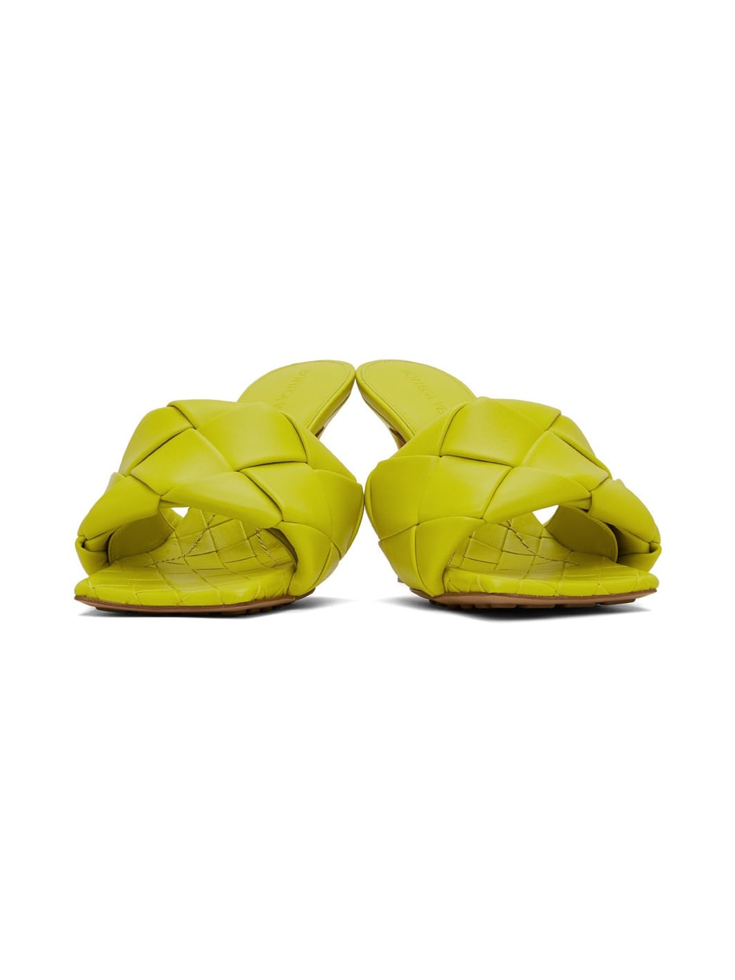 Yellow Maxi Intreccio Lido Heeled Sandals - 2