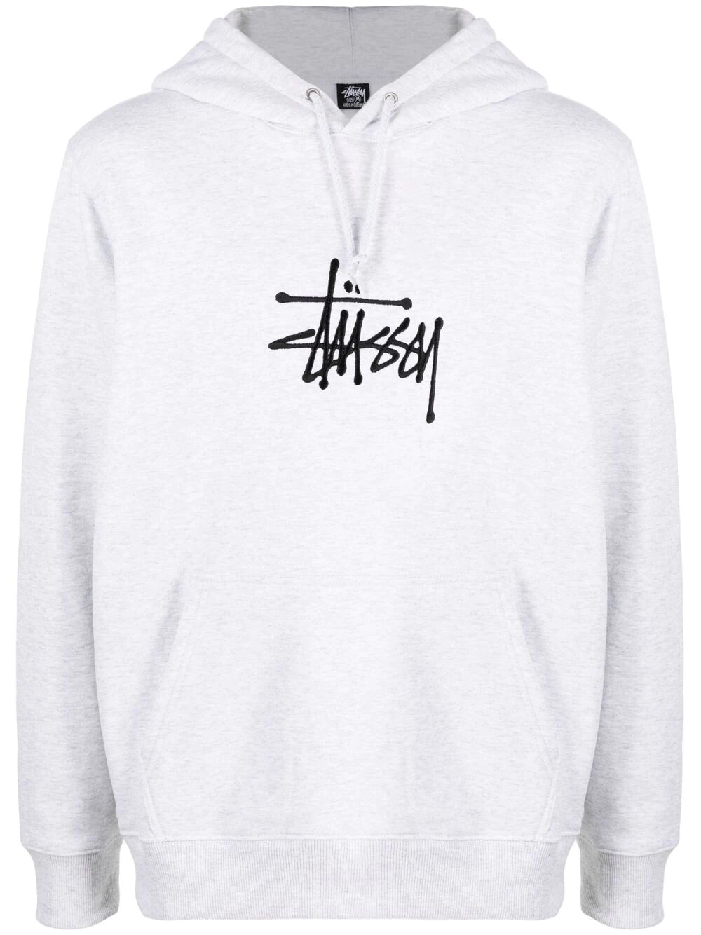 embroidered logo cotton hoodie - 1