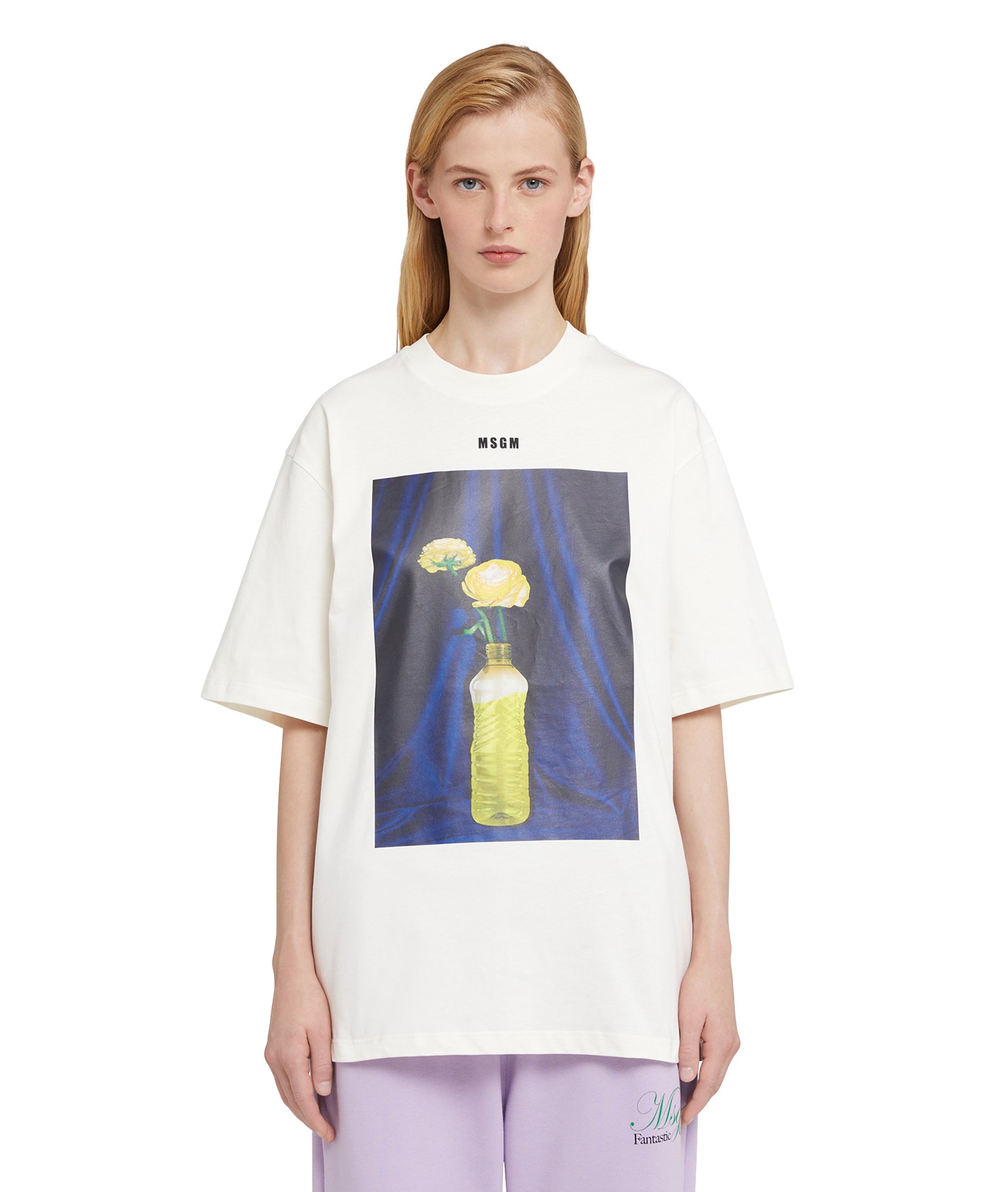 Organic cotton crewneck t-shirt from the MSGM Fantastic Green Capsule - 6