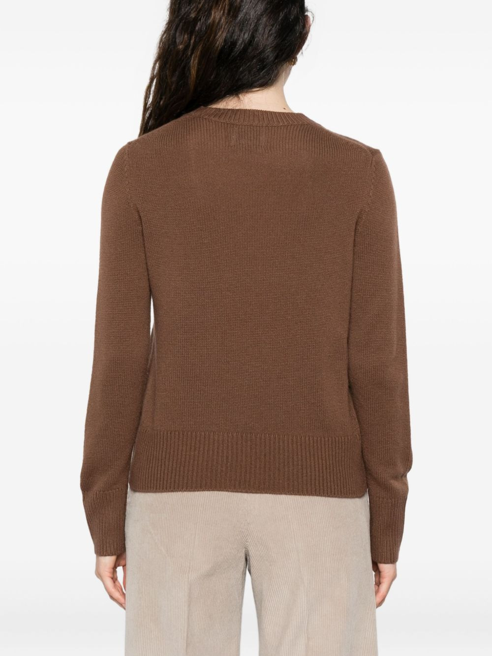 round-neck cashmere sweater - 4
