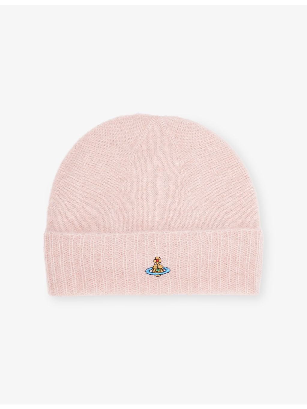 Fluffy Brand-Embroidered Alpaca-Blend Beanie Hat - 1