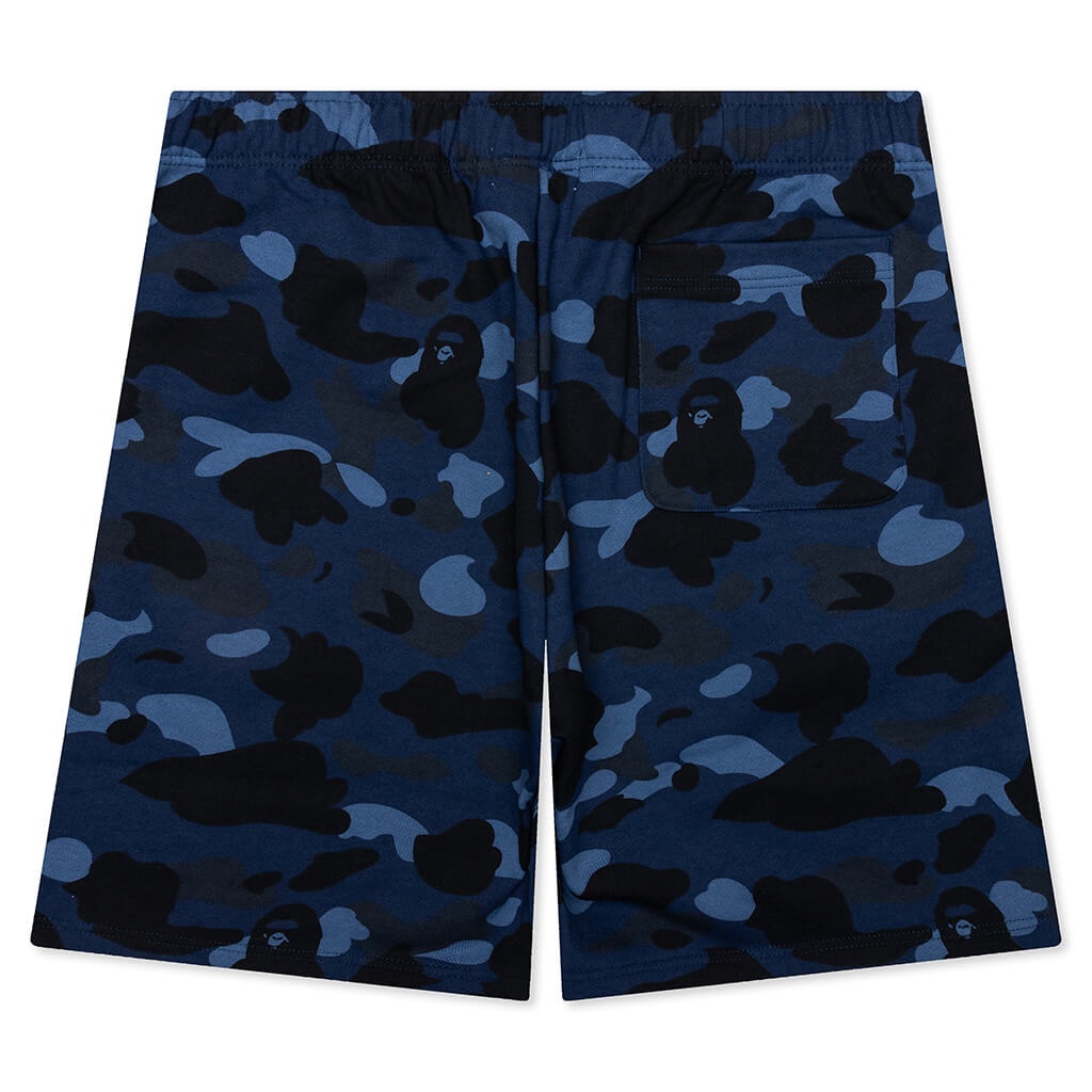 COLOR CAMO SHARK SWEAT SHORTS - NAVY - 2