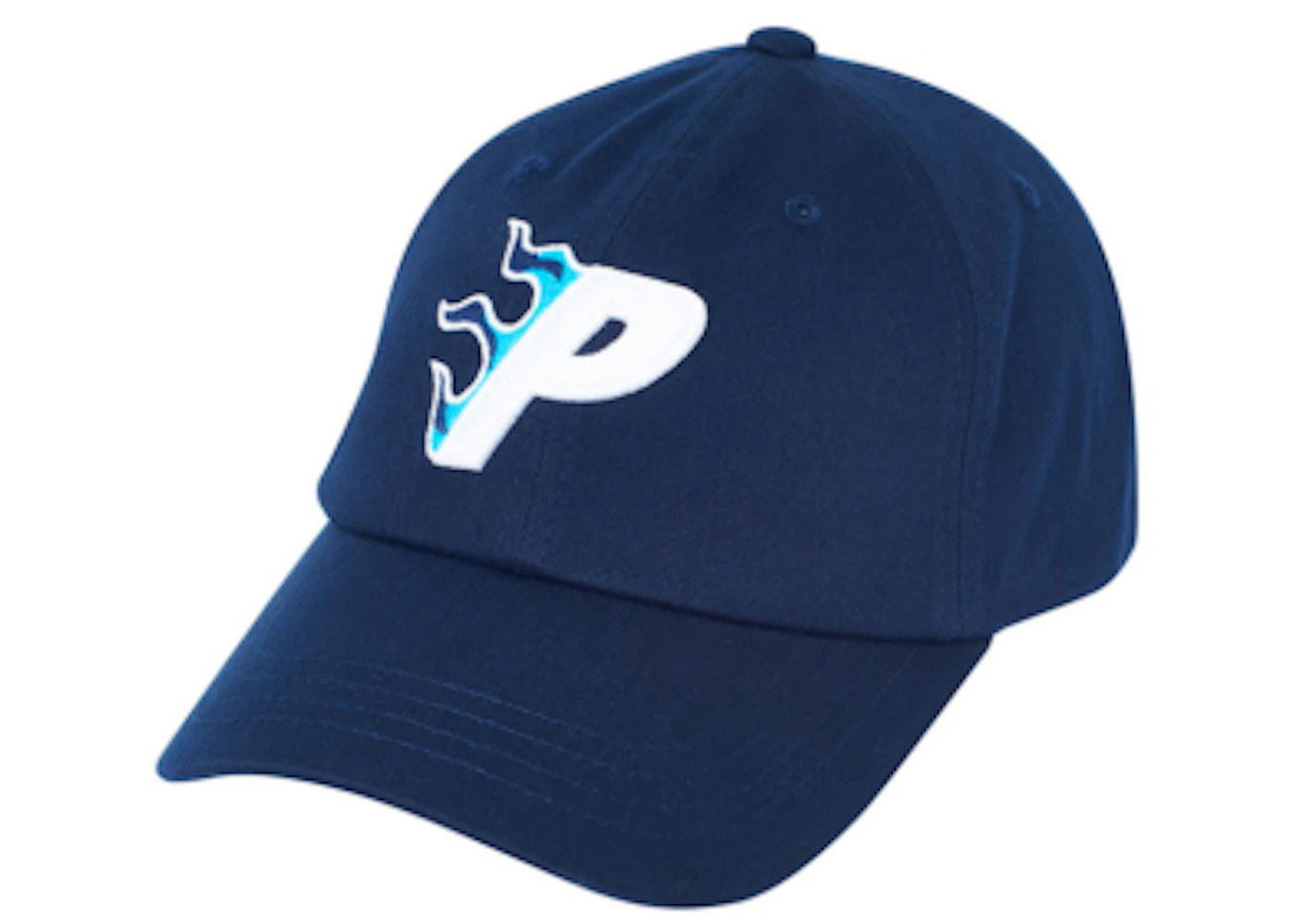 Palace Flaming P 6-Panel Navy - 1