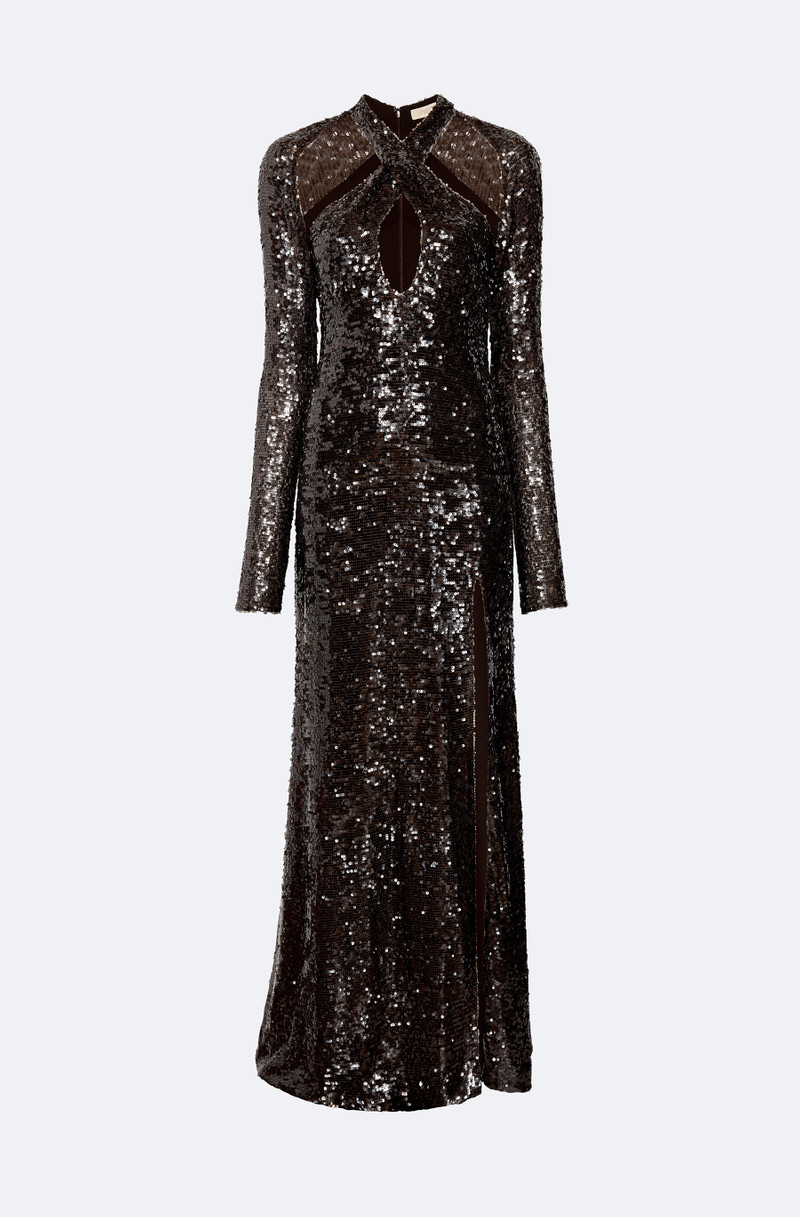 Sequin Keyhole Gown - 1