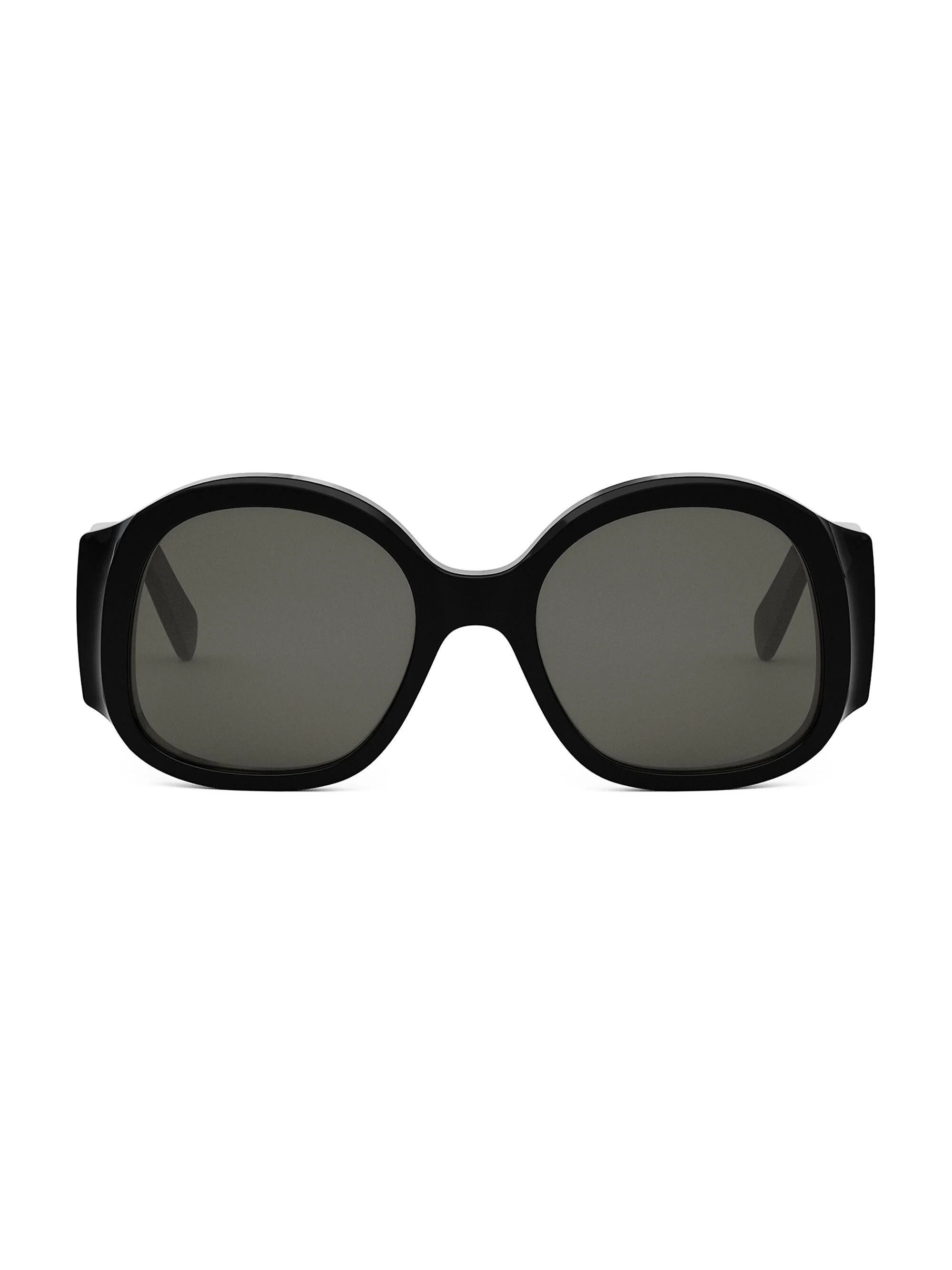 Women's Maxi Triomphe 54MM Round Sunglasses - Dark Grey Black - 1