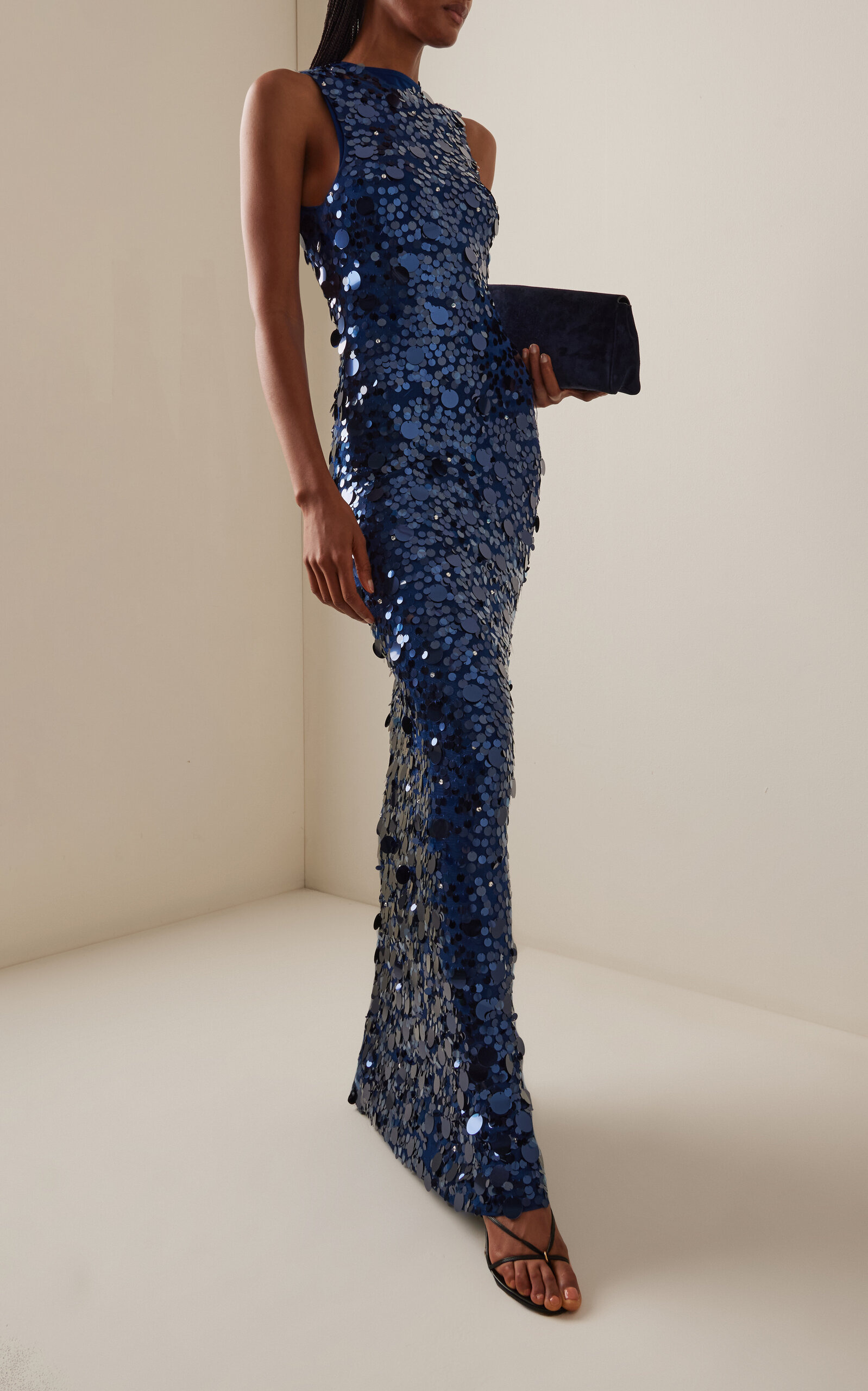 Paillette-Embellished Gown navy - 2
