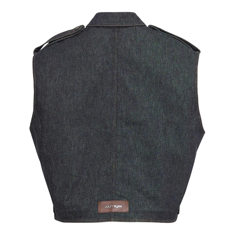 courrèges Sleeveless Denim Bomber Jacket outlook