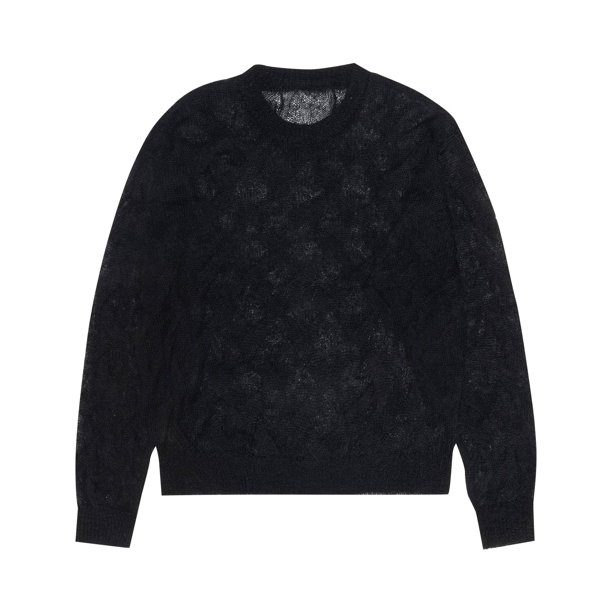 Stussy Loose Knit Cross Cable Sweater 'Black' - 1