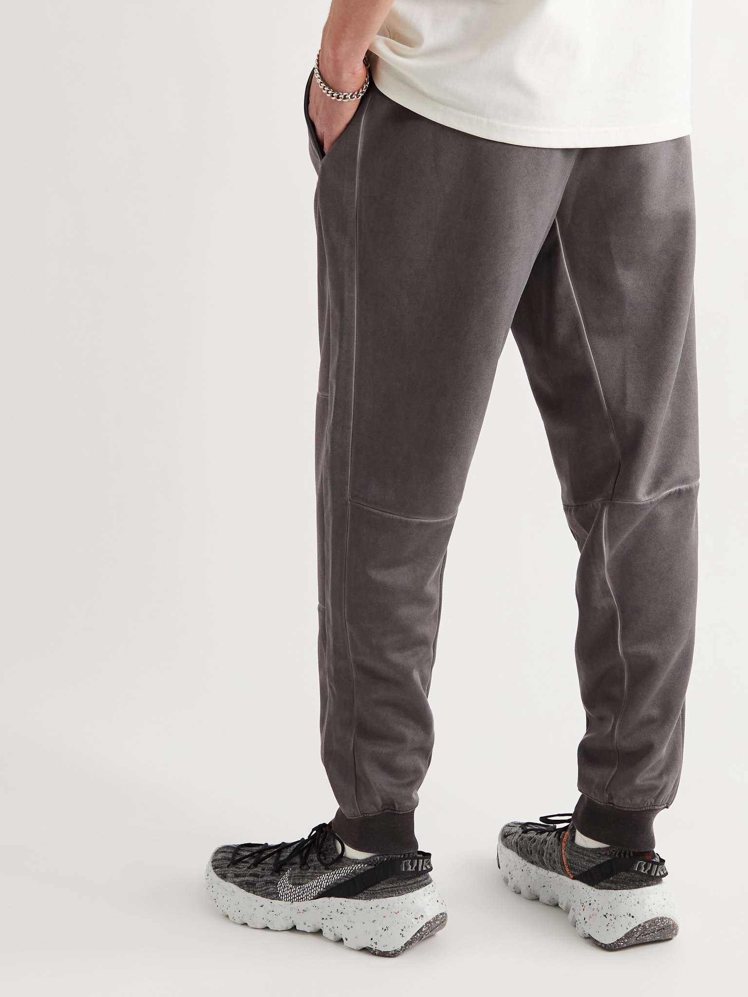 Tapered Logo-Embroidered Panelled Recycled Jersey Sweatpants - 4