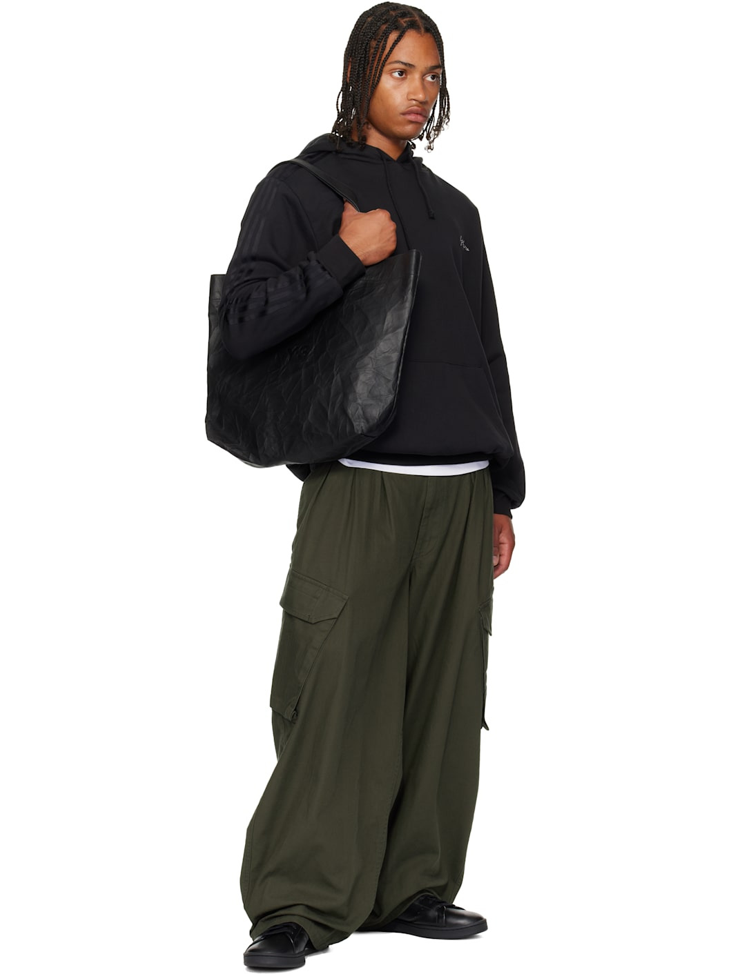 Black 'Y-3' Leather Tote - 4