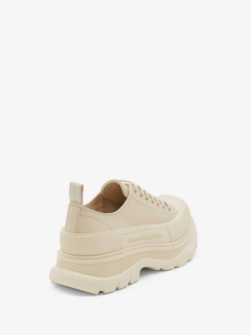 Alexander McQueen Tread Slick Lace Up in Pearl outlook