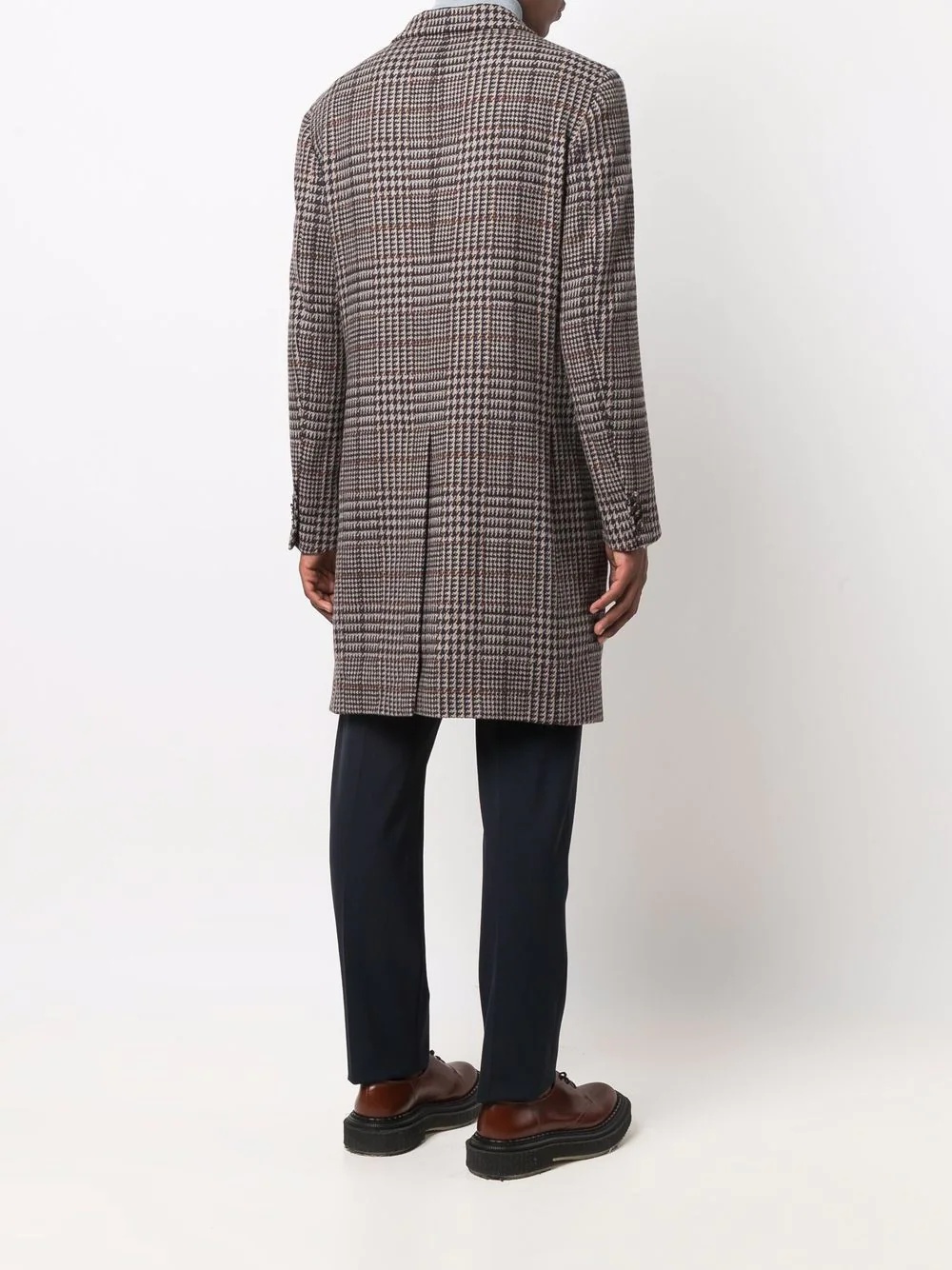 herringbone wool-blend coat - 4