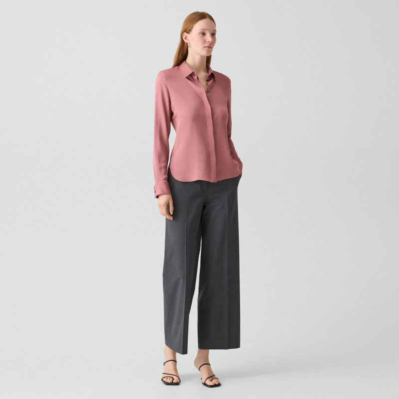 Theory Fitted Shirt in Silk Georgette outlook