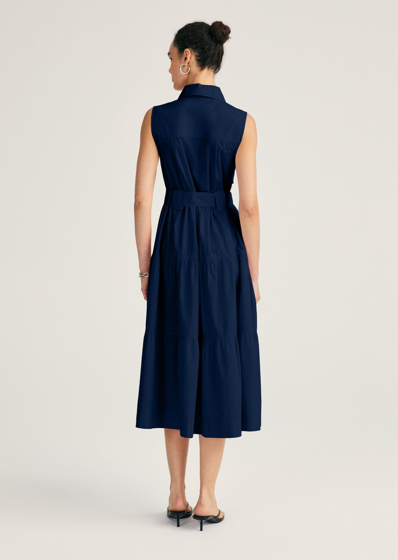DEREK LAM 10 CROSBY FLORENCE SLEEVELESS SHIRT DRESS outlook