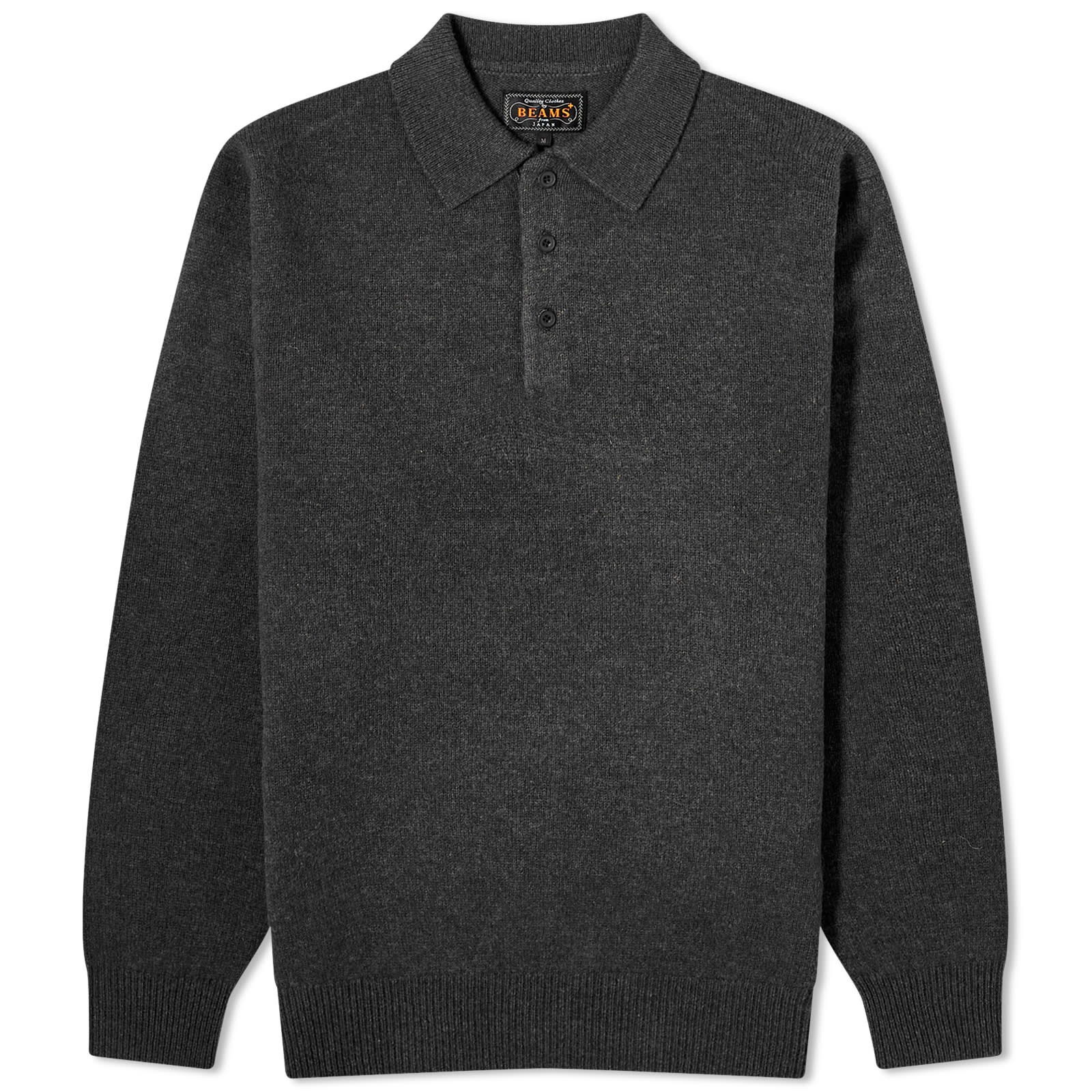 Beams Plus Long Sleeve Knit Polo - 1