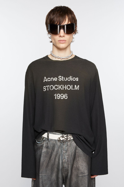 Acne Studios Logo t-shirt - Relaxed fit - Faded black outlook