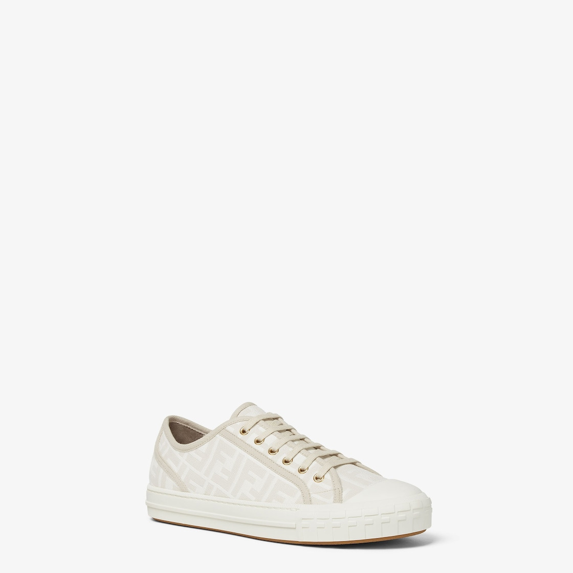 White fabric low-tops - 2